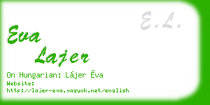 eva lajer business card