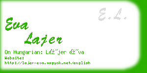 eva lajer business card